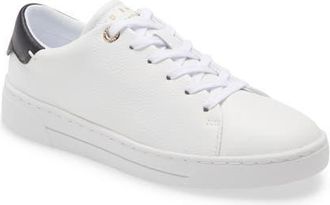 Ted Baker Kimmi Sneaker in White Black Leather Top Grain at Nordstrom, Size 9Us