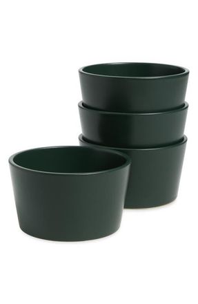 Aaron Probyn Neu Cereal Bowl 4-Piece Set in Matt Forest Green at Nordstrom
