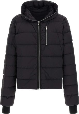 Rick Owens Black Quilted Hood Jacket
