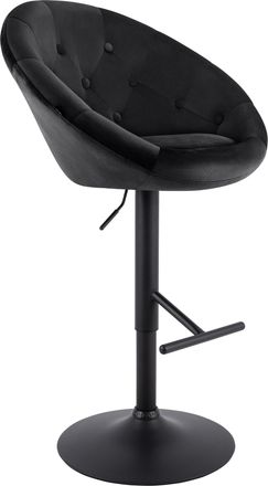 Clp Taburete De Bar London De Terciopelo Negro Negro
