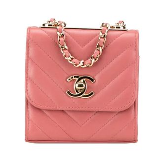 Chanel Pre-owned Wallets, female, Pink, Size: ONE SIZE Pre-owned Leather wallets