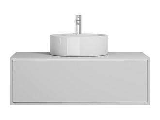 VENTE-UNIQUE.COM Mueble de ba&ntilde;o simple madera blanco