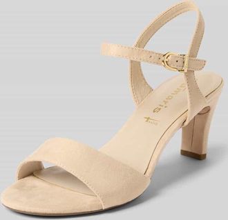 Tamaris Tamaris Sandaletten in Velours-Optik in Beige, Größe 38