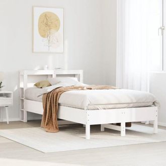 vidaXL Estructura De Cama Sin Colch&oacute;n Madera De Pino Blanca 120x200 Cm Vidaxl
