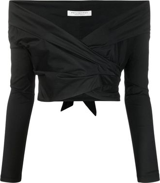Philosophy di Lorenzo Serafini long sleeves top - women - Elastane/Polyamide/Polyester - 40 - Black