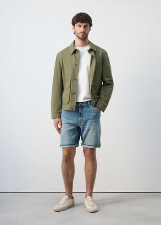 Mango Bermuda denim slim fit blu medio - Uomo - 44 - MANGO MAN