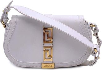 Versace White Leather Greca Goddess Shoulder Bag (Authentic Pre-Loved)
