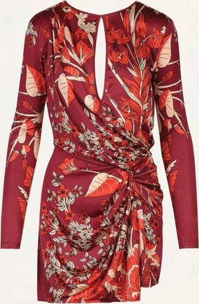 Johanna Ortiz Womens Rainforest Canopy Mini Dress In Garnet