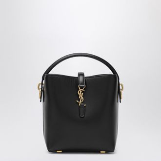 Saint Laurent Le 37 mini black leather bucket bag