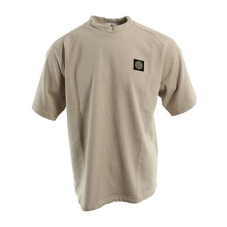 Stone Island T-shirt - Heren - T-shirts - Beige - M - Katoen - Tops
