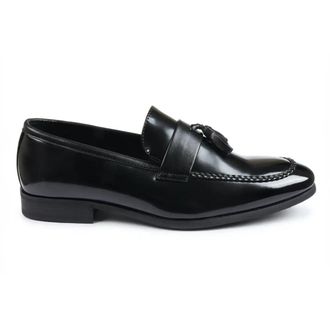 TruClothing Tassel Loafers High-Gloss Slip-On Moc Toe Dress Shoes