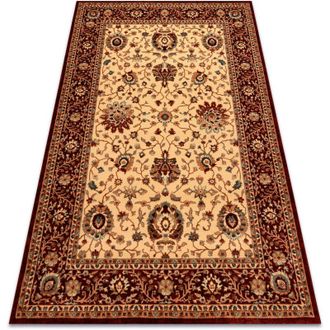 RugsX Rugsx - Alfombra De Lana Kashqai 4303 106 Flores, Marco Beige / Burdeos Beige 160x240 Cm