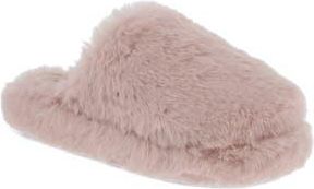 Mia Sled Faux Fur Slipper in Blush at Nordstrom Rack, Size 10