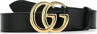 Gucci GG Marmont leather belt - men - Gold Plated Metal/Calf Leather - 100 - Black