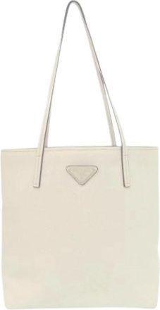 Prada Pre-owned Tote Bags, female, White, Size: ONE SIZE Pre-owned Vintage Tote Bag