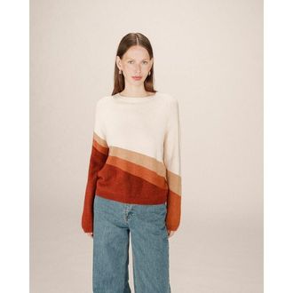 Grace & Mila Trui met ronde hals in grof tricot