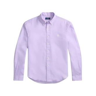 Polo Ralph Lauren Heren, Overhemden, Paars, Maat: S Linnen