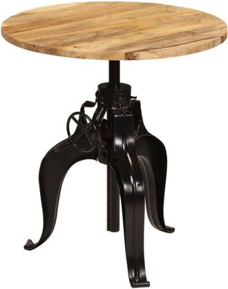 vidaXL Bar Table Solid Mango Wood 75x(76-110) cm vidaXL