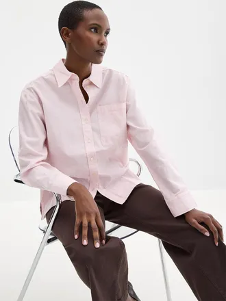 Part Two Womens Nenee patch pocket chambray shirt