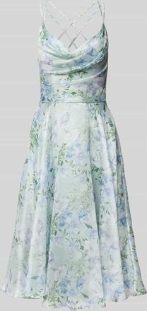 Luxuar Luxuar Cocktailkleid mit Wasserfall-Ausschnitt in Hellgruen, Gr&ouml;&szlig;e 32