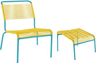 Schubiger M&ouml;bel Spaghetti-Lounger + Hocker S&auml;ntis