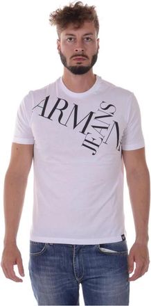 Armani Jeans Sweatshirts - Heren - T-shirts - Wit - S - Katoen - Tops
