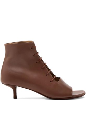 Mars&egrave;ll Sottiletta open-toe lace-up boots - Brown