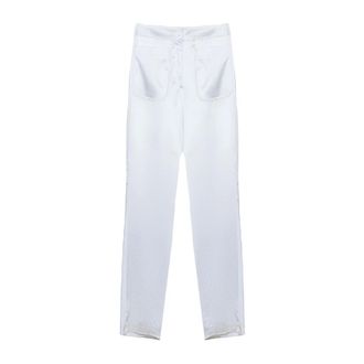 Genny Straight Trousers, female, White, Size: XS Mid-Rise Straight-Leg Trousers
