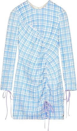 Fab By Fabienne Chapot Levi Jurk - Dames - Feestkleedjes - Blauw - XL - Leer - Kleedjes