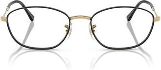 Ray-Ban 53mm Irregular Optical Glasses in Black at Nordstrom