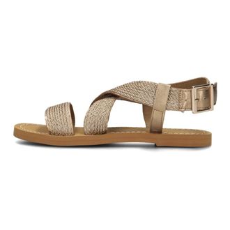 Inuovo Inuovo, Schoenen, Dames, Geel, 39 EU, Leer, Ros&eacute;gouden Gevlochten Sandalen