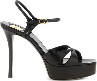 Saint Laurent 110 mm sandalen met gedraaid detail - Zwart