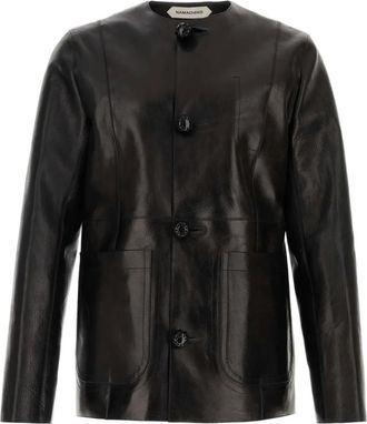 Namacheko Giacca girocollo in pelle - Nero