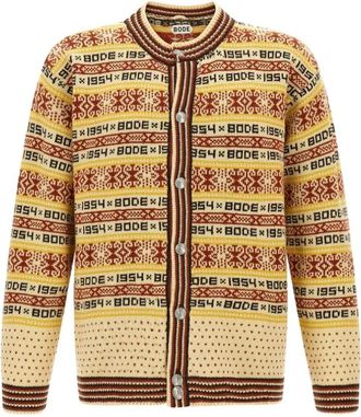Bode Crew Neck Button Cardigan - Heren - Vesten - Veelkleurig - XL - Wol - Truien & Vesten