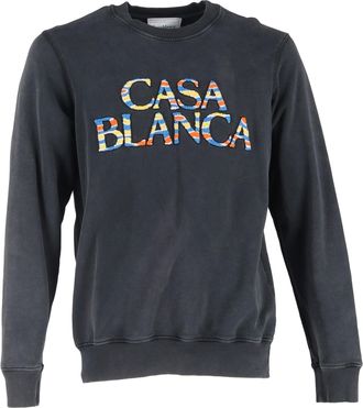 Casablanca Casablanca Ange de Jour Stacked Logo Sweater in Black Cotton