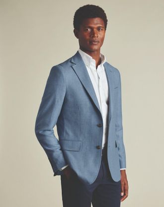 CHARLES TYRWHITT Wool Texture Twill Jacket
