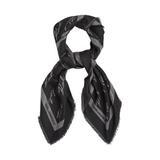 Karl Lagerfeld Accessoires, Dames, Zwart, ONE Size, Sjaal