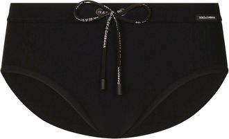 Dolce & Gabbana logo-print drawstring swimming trunks - men - Polyamide/Spandex/Elastane/Polyamide/Elastane - 3 - Black