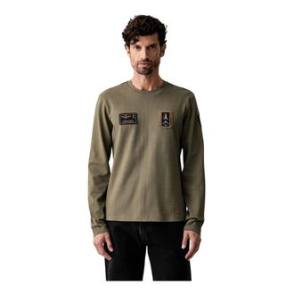 Aeronautica Tops, Heren, Groen, 2Xl, Katoen, Longsleeve T-shirt