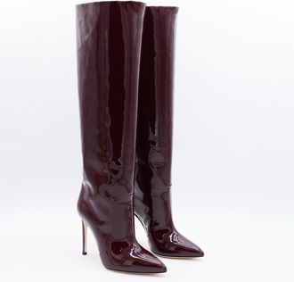 PARIS TEXAS Dark Red Leather Boots
