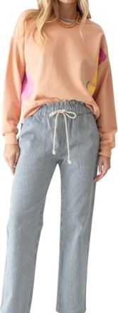 Electric & Rose Classic Sweatshirt Peace Out Graphic In Apricot
