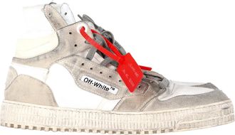 Off-white Pre-owned Womens Off-White 3.0 Off-Court High-Top Sneakers in Leather - Grey - Size EU 42
