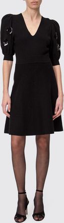 Twin-Set Mini abito a tubino in maglia con paillettes e maniche a sbuffo