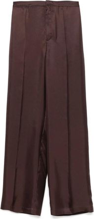 Loulou Studio Choco Pants - Dames - Wijde Broeken - Bruin - XS - Broeken