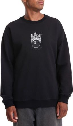 Volcom x Seth Conboy Embroidered Crewneck Sweatshirt in Black at Nordstrom, Size X-Large
