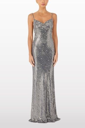 Jenny Packham Foxx Embellished Dress in Liquorice at Nordstrom, Size 14 Uk