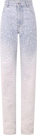 Paco Rabanne Straight Jeans - Dames - Regular Fit Jeans - Blauw - W28 - Katoen - Jeans