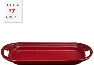 LE CREUSET Serving Platter Cerise With $7 Credit