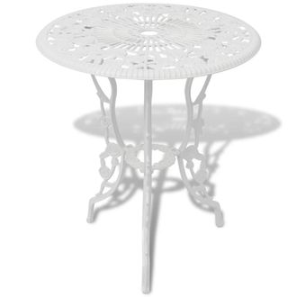 Berkfield Home 3 Piece Bistro Set Cast Aluminium White