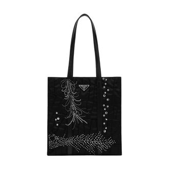 Prada Tassen, Dames, Zwart, ONE Size, Nylon, Borsa Shopping Media